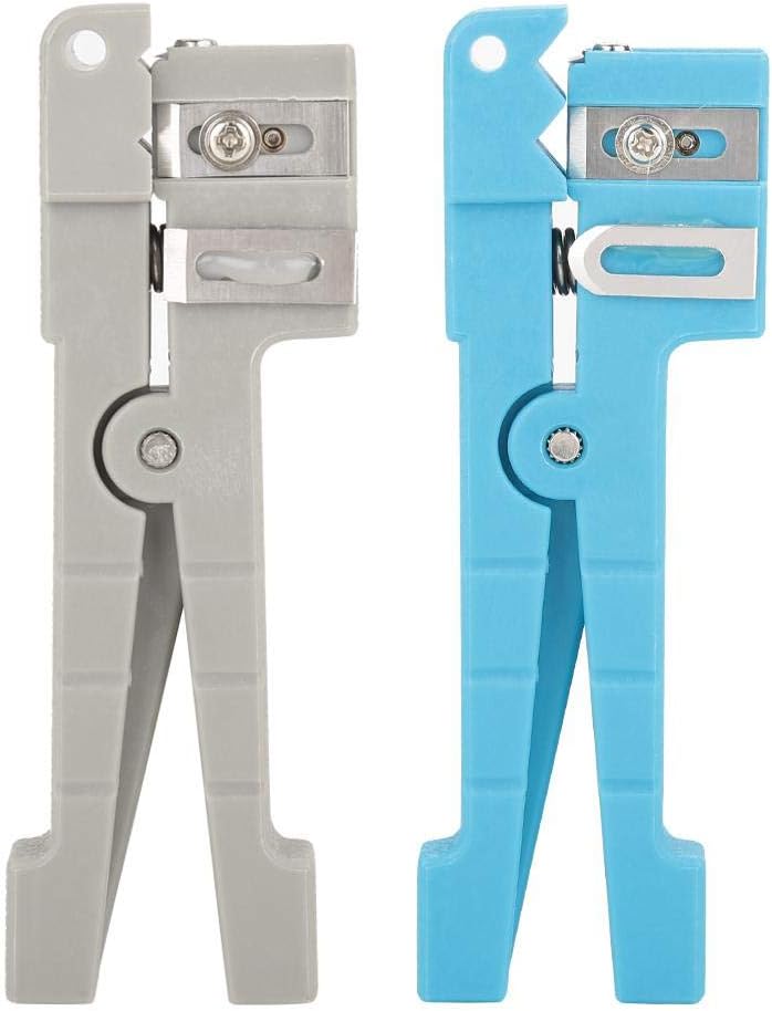 45 163 45 162 Koaxialkabel Glasfaser Abisolierzange Kabelschneider Crimper Abisolierwerkzeug für die Industrie zum Abisolieren von Simplex Fasern aus einer Vielzahl von Glasfaserkabeln(45 162+45 163)