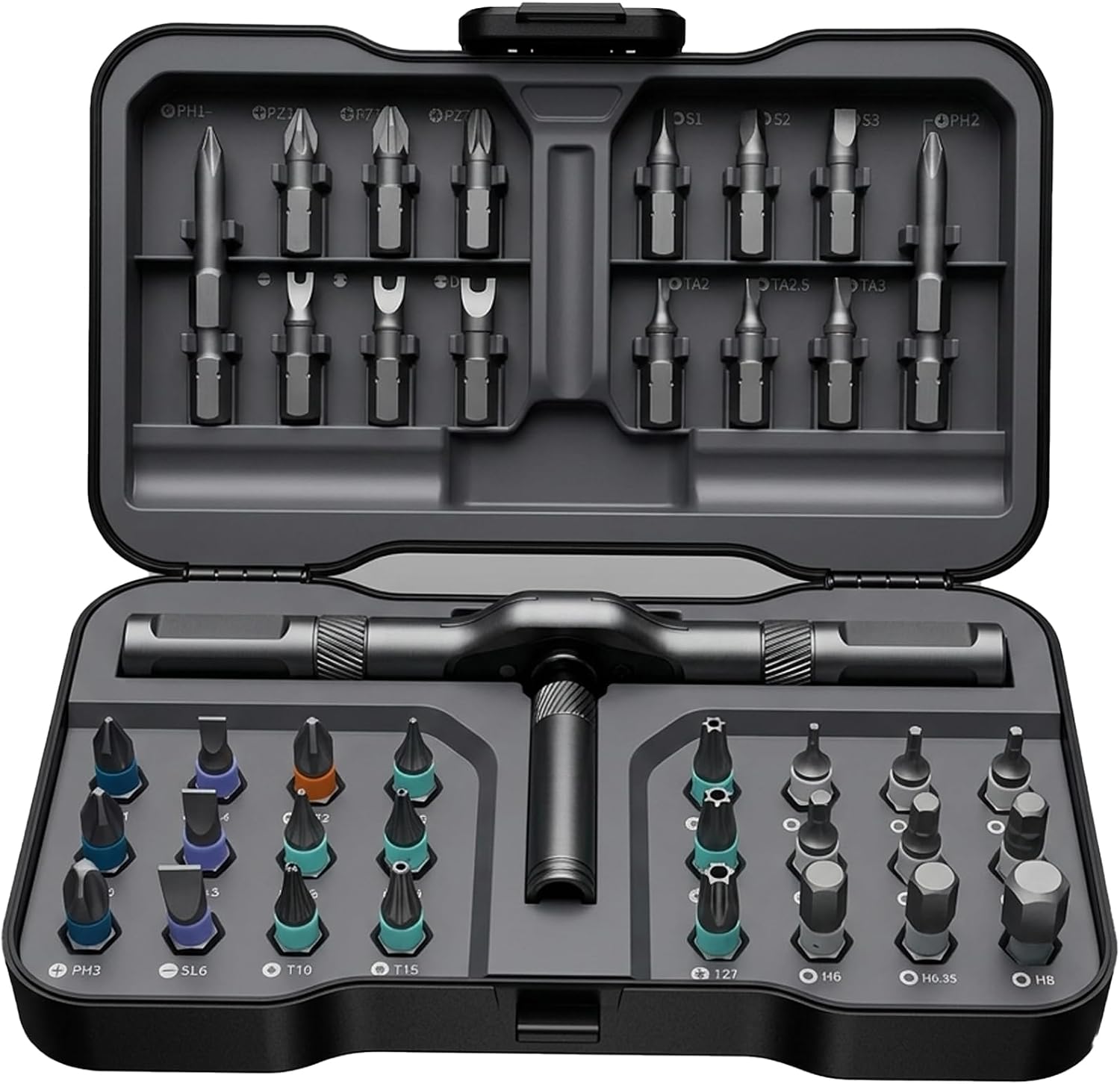 ATuMan 42 in 1 Ratschen Schraubendreher Set mit 38 S2-Stahlbits