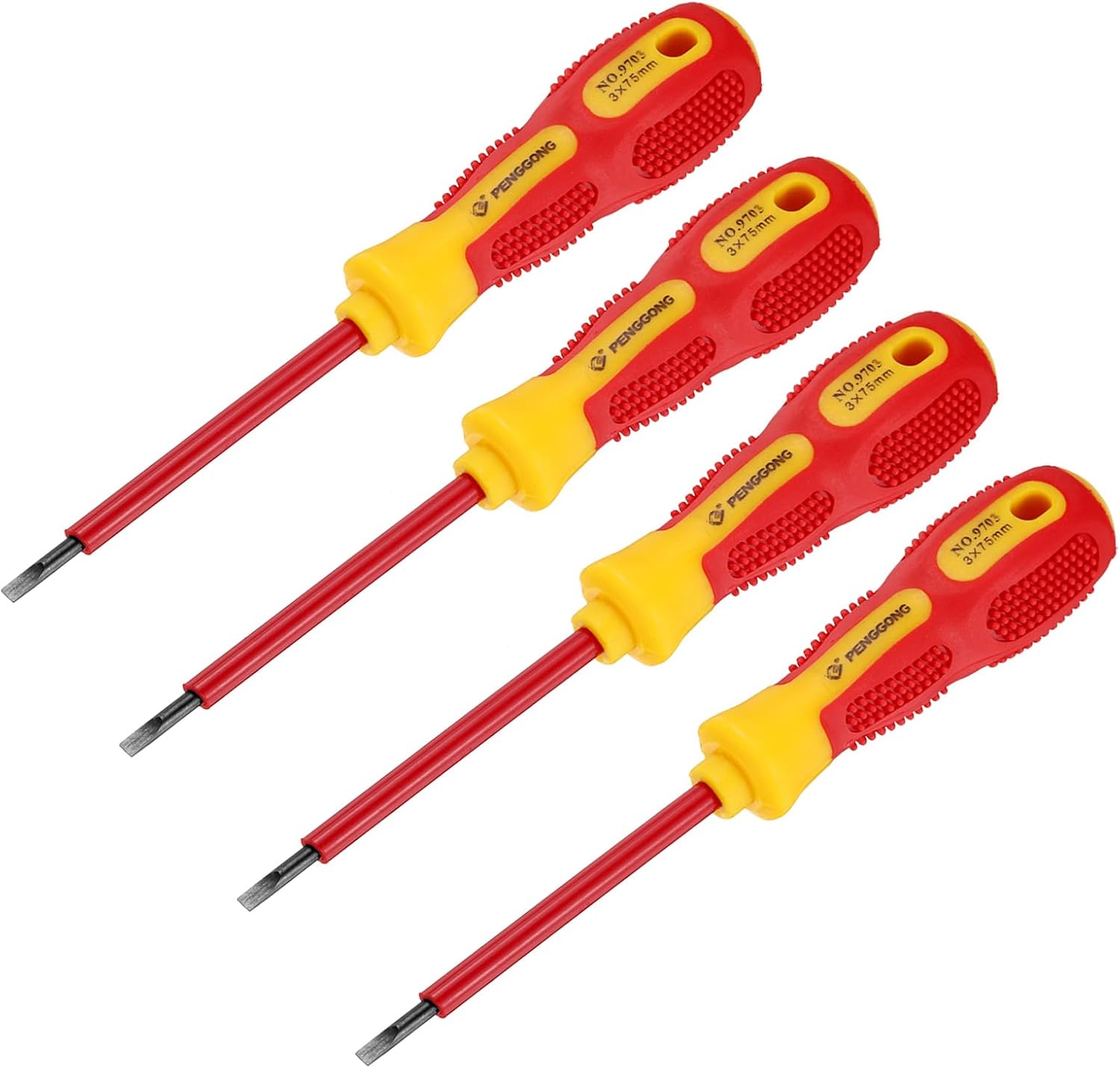 QUARKZMAN 4 Stück 1000 V isolierter Elektriker-Schraubendreher CR-V
