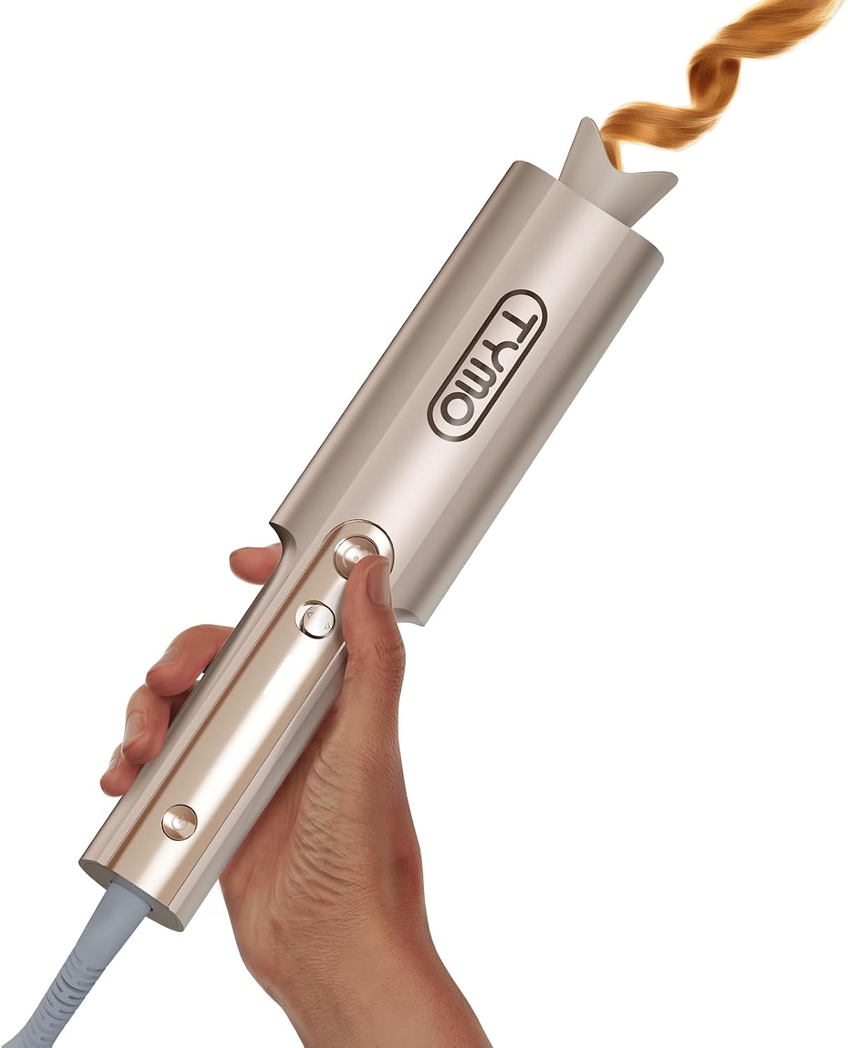 Lockenstab Automatisch - Lockenstab Große Locken 25mm Beach Waves Lockenwickler für Lange Haare TYMO Curlpro Plus Anti-Verbrennungs Hair Curler Automatischer Lockenstäbe Schnelle Erhitzung, Gold