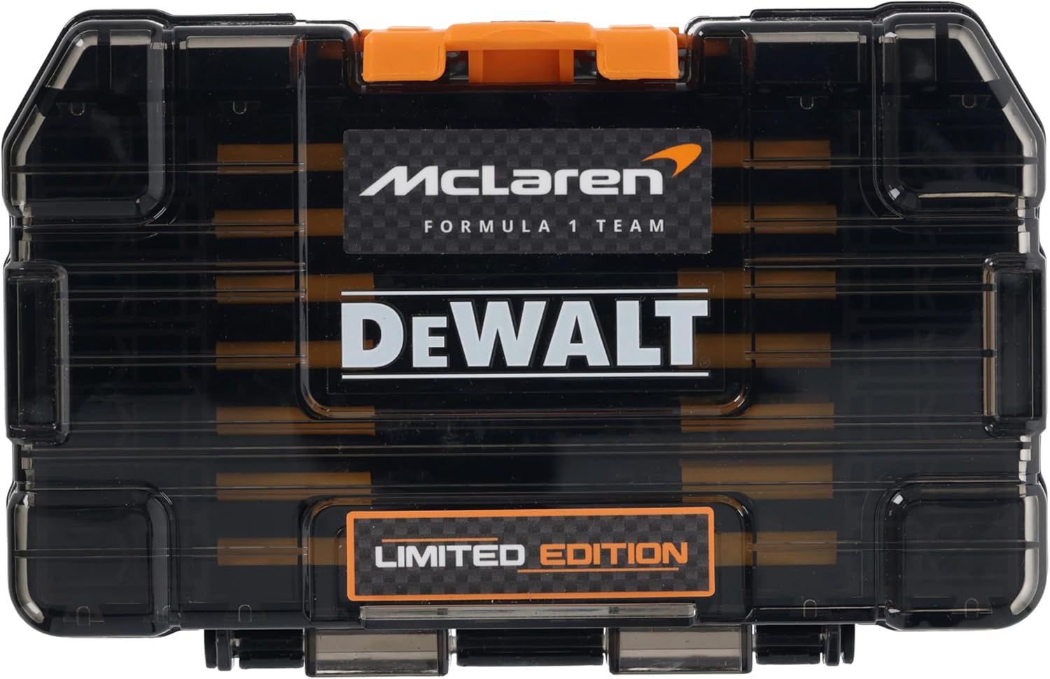 DEWALT 28-teiliges McLaren Flexorq-Schraubendreher-Set Lieferung in einem robusten Koffer+. Dies ist Teil eines anschließbaren Gehäusesystems TSTAK™ kompatibel. Robuste Hüllen können für einfachen