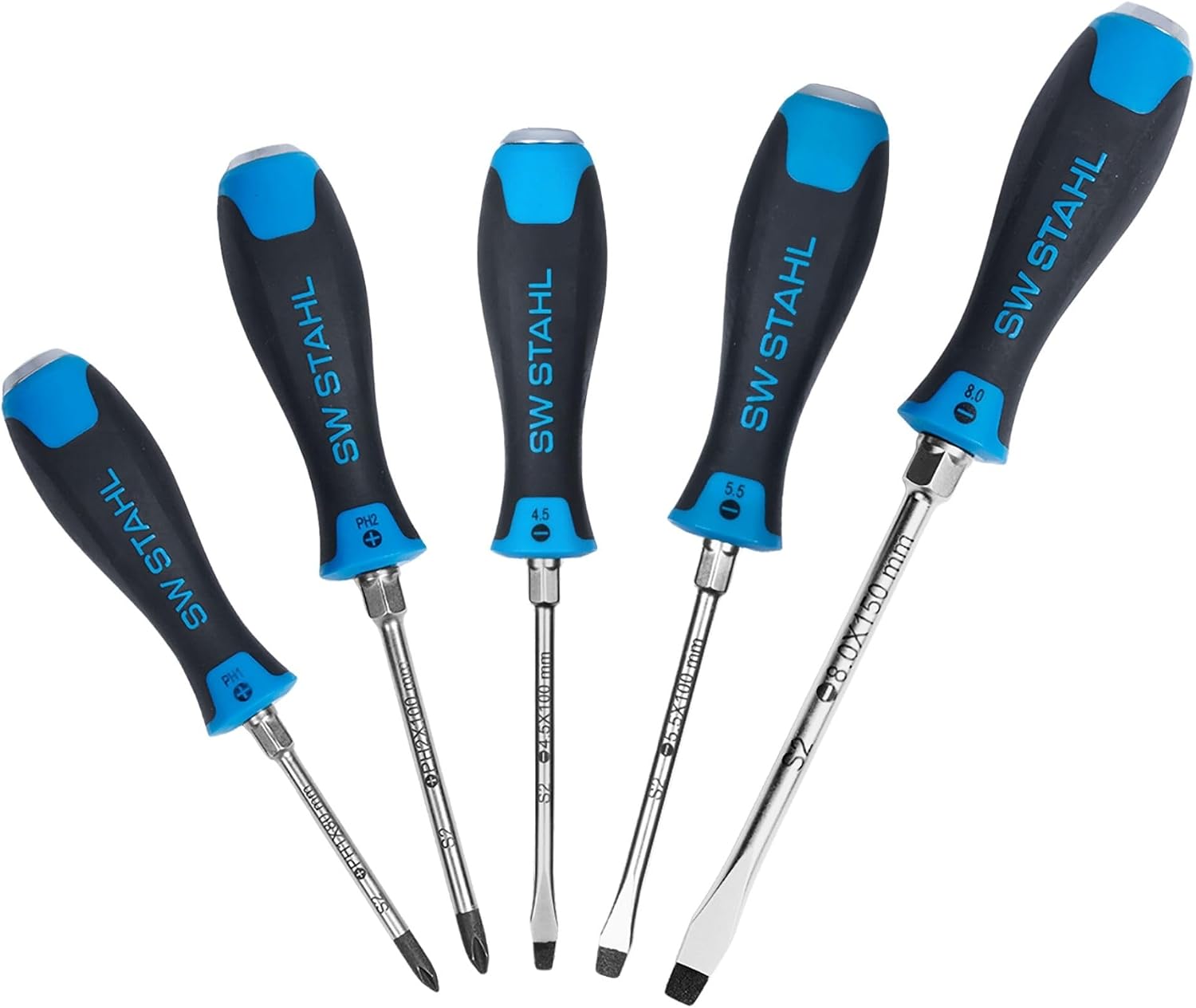 SW-Stahl 32816L Schraubendrehersatz Schlagfest 5-teilig - S2-Stahl Set