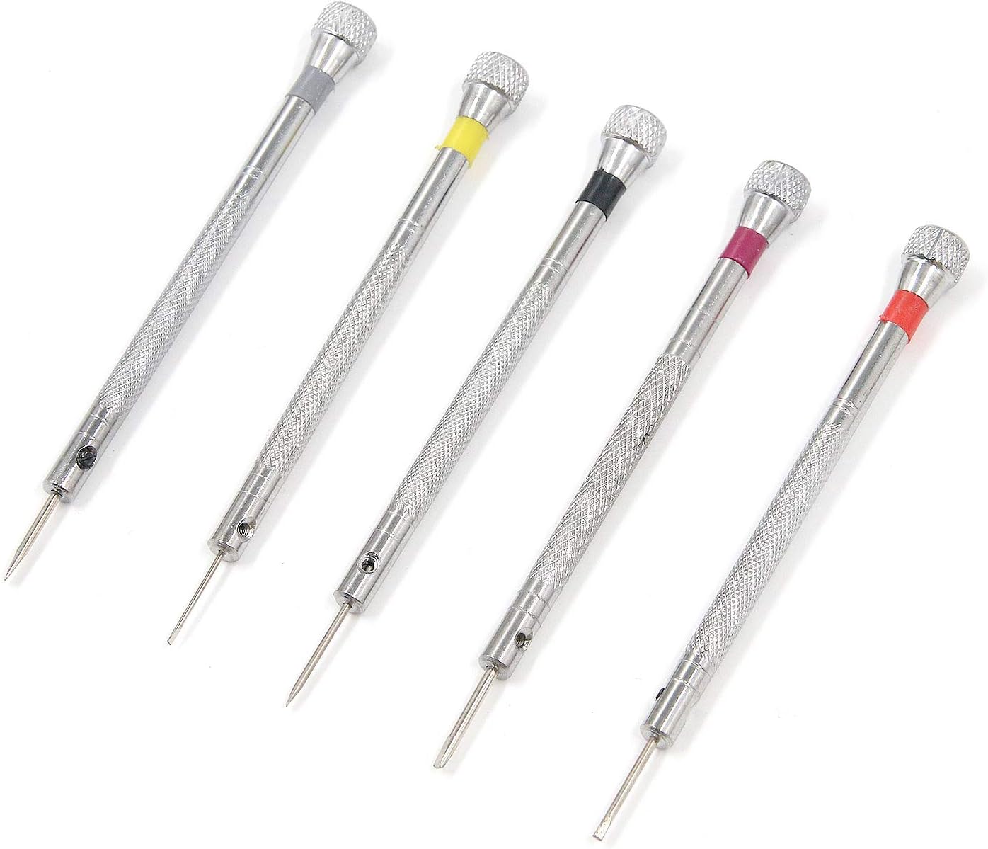 T Tulead Uhren-Schraubendreher, Präzisions-Schraubendreher, Uhrmacher, Schraubendreher, 0,8 mm/1 mm/1,2 mm/1,4 mm/1,6 mm Flachkopf-Schraubendreher