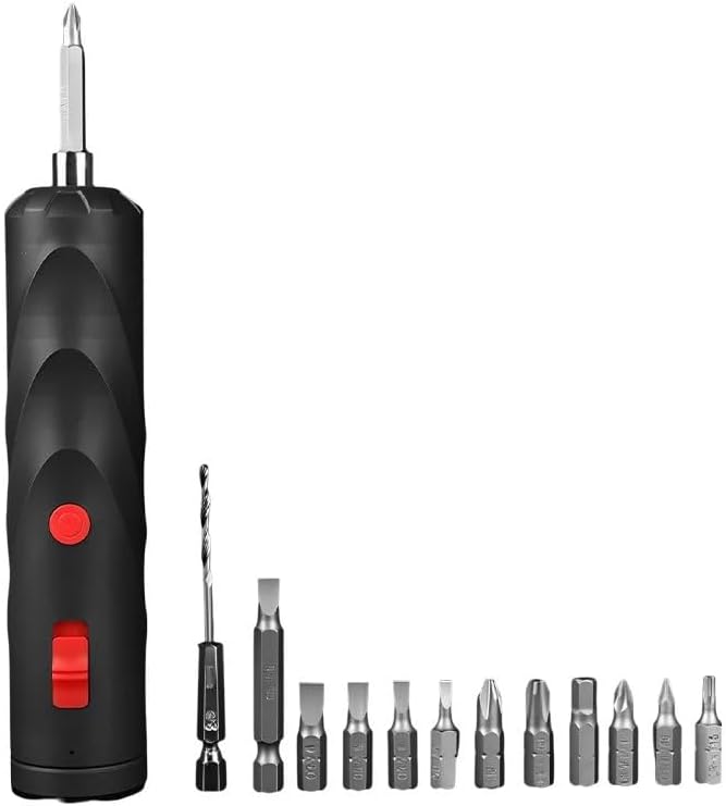 Elektrischer Schraubendreher mit Manuell/Elektrisch Modus, Type-C Aufladbar, Kompakt 15cm, Ergonomischer Griff, Rückwärtsfunktion, Präzisionsbits Set für Heimwerker und Reparatur