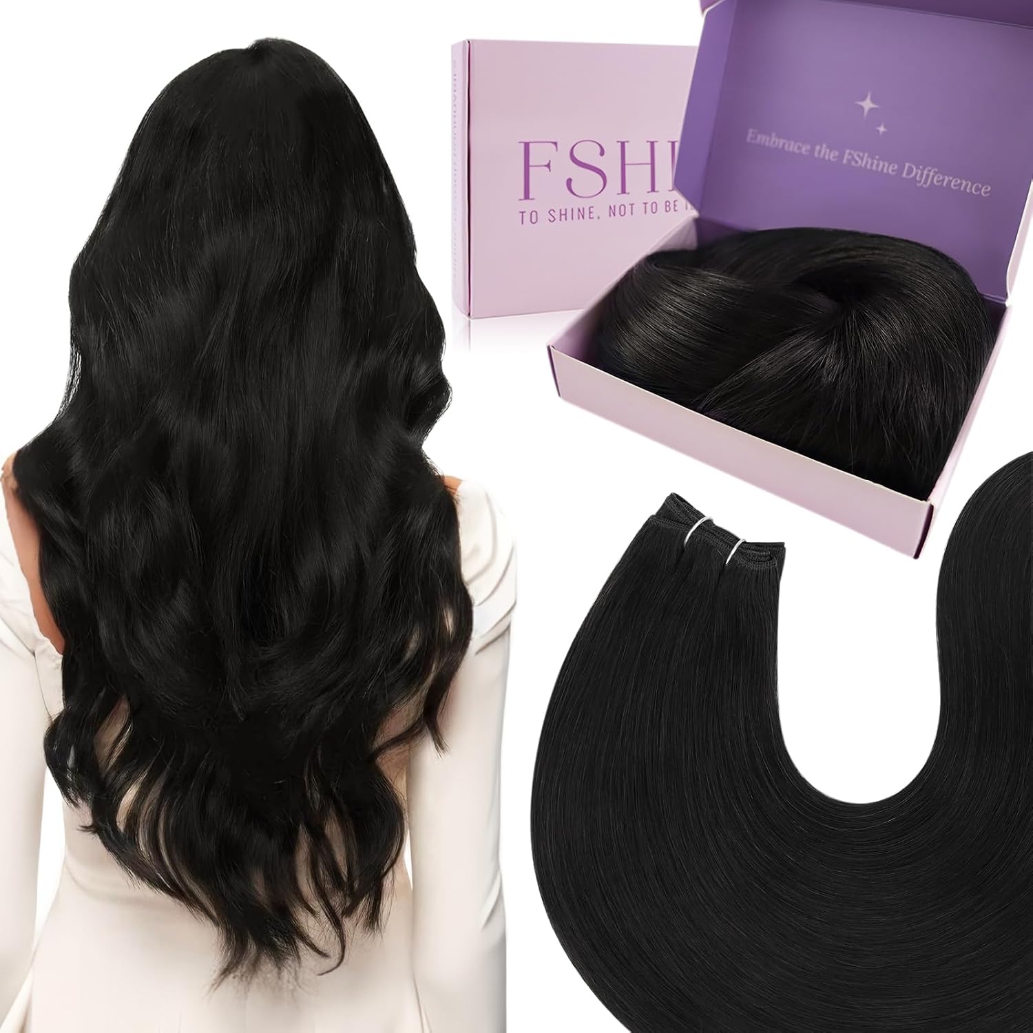 Fshine Butterfly Extensions Echthaar 45cm 100g Extensions Echthaar Tressen