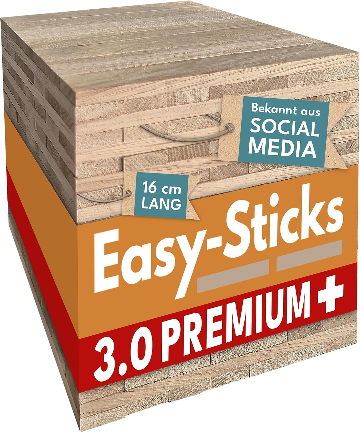Bastelholz Eiche Easy-Sticks 3.0 – 16 cm – Hochwertige Eiche – 145 Stück