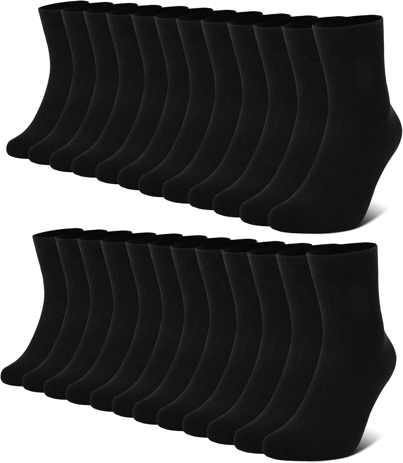 FALARY 12/24 Paar Socken Herren Damen Baumwolle Herrensocken Atmungsaktive