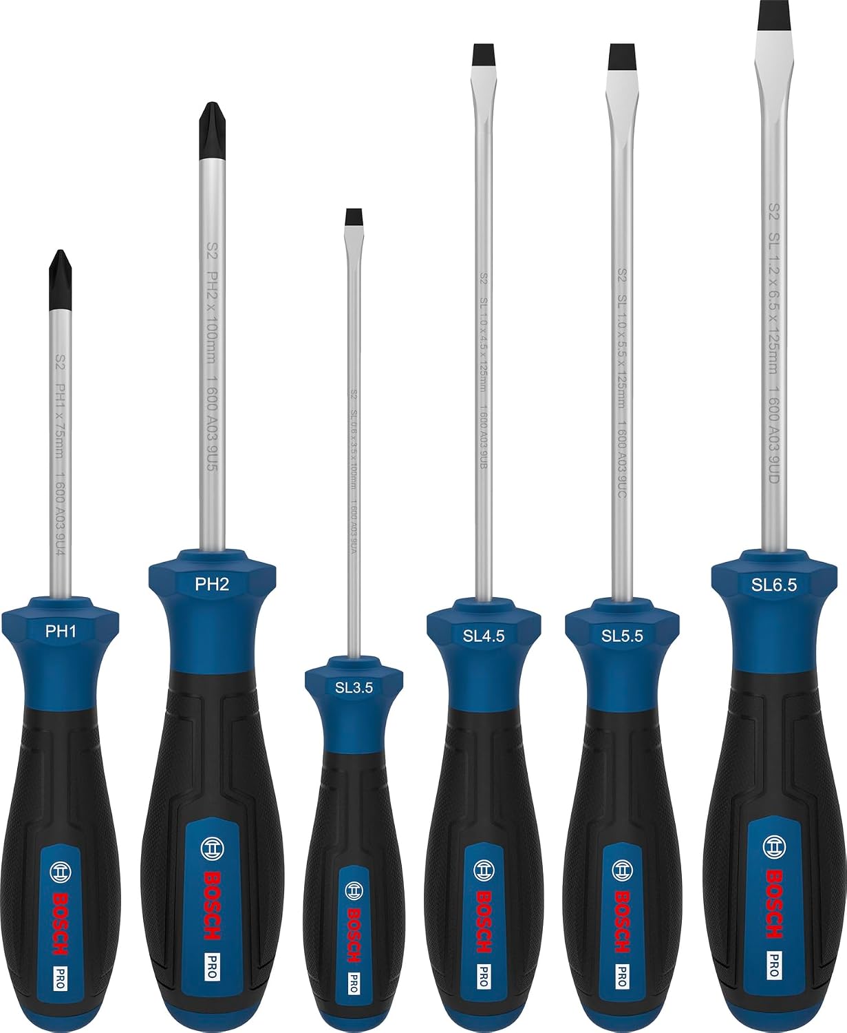 Bosch 6x PRO Schraubendreher-Set PH/SL, 6-tlg. (Zubehör Handwerkzeug)