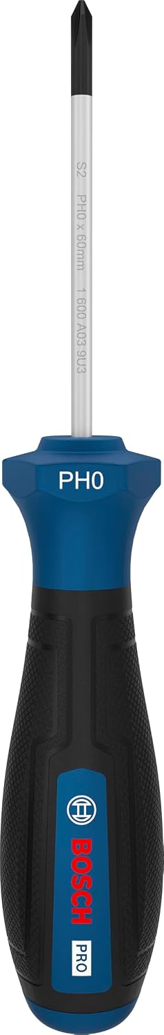 Bosch 1x PRO Schraubendreher PH0 x 60 mm (Länge 147 mm,)