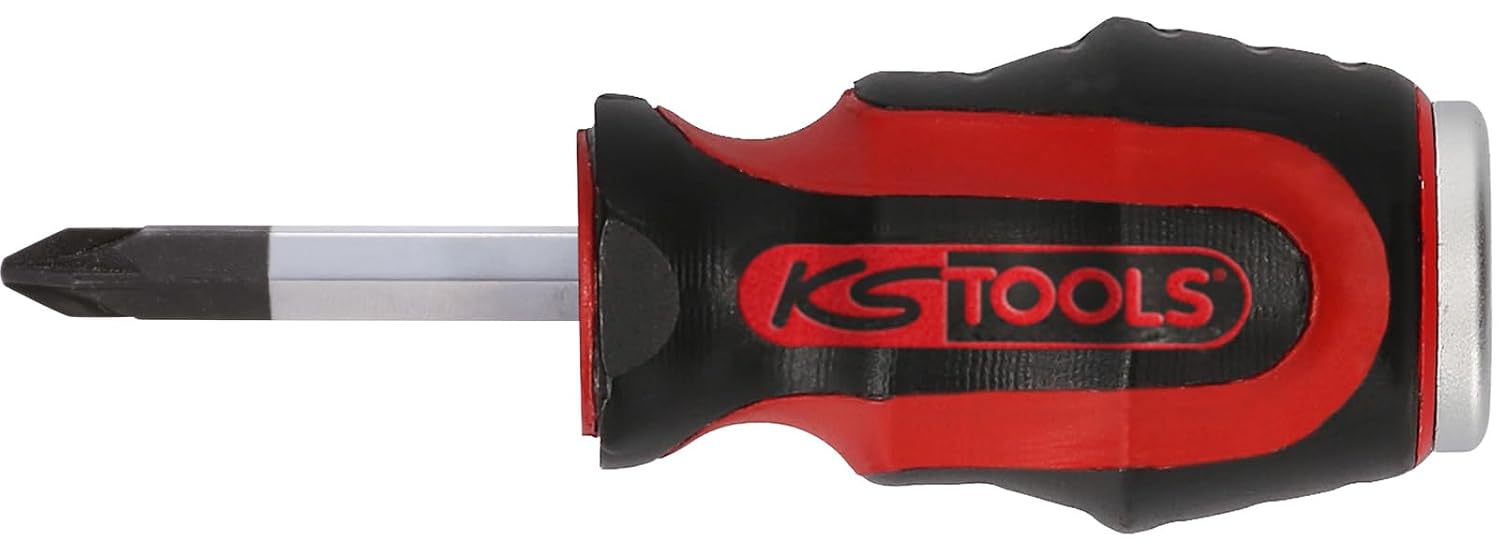 KS Tools ERGOTORQUEmax Schlagkappen-Schraubendreher, PZ2, kurze Form, auf Hänger