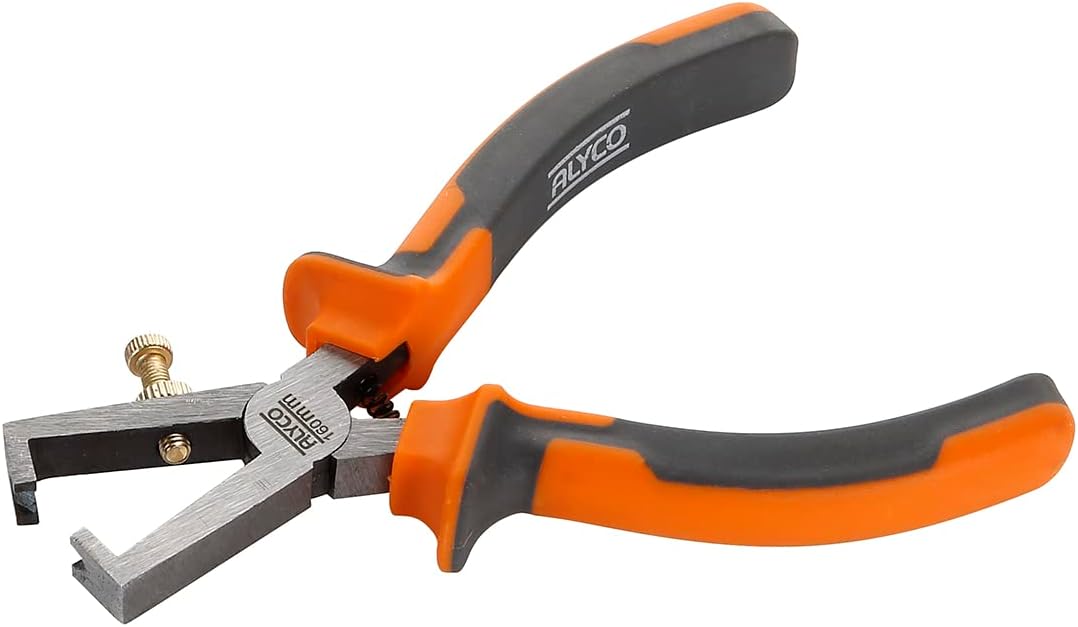Alyco 170595 – HR HIGH RESISTANCE Stahl cr-v Abisolierzange 160 mm mit Griffe aus zwei Materialien
