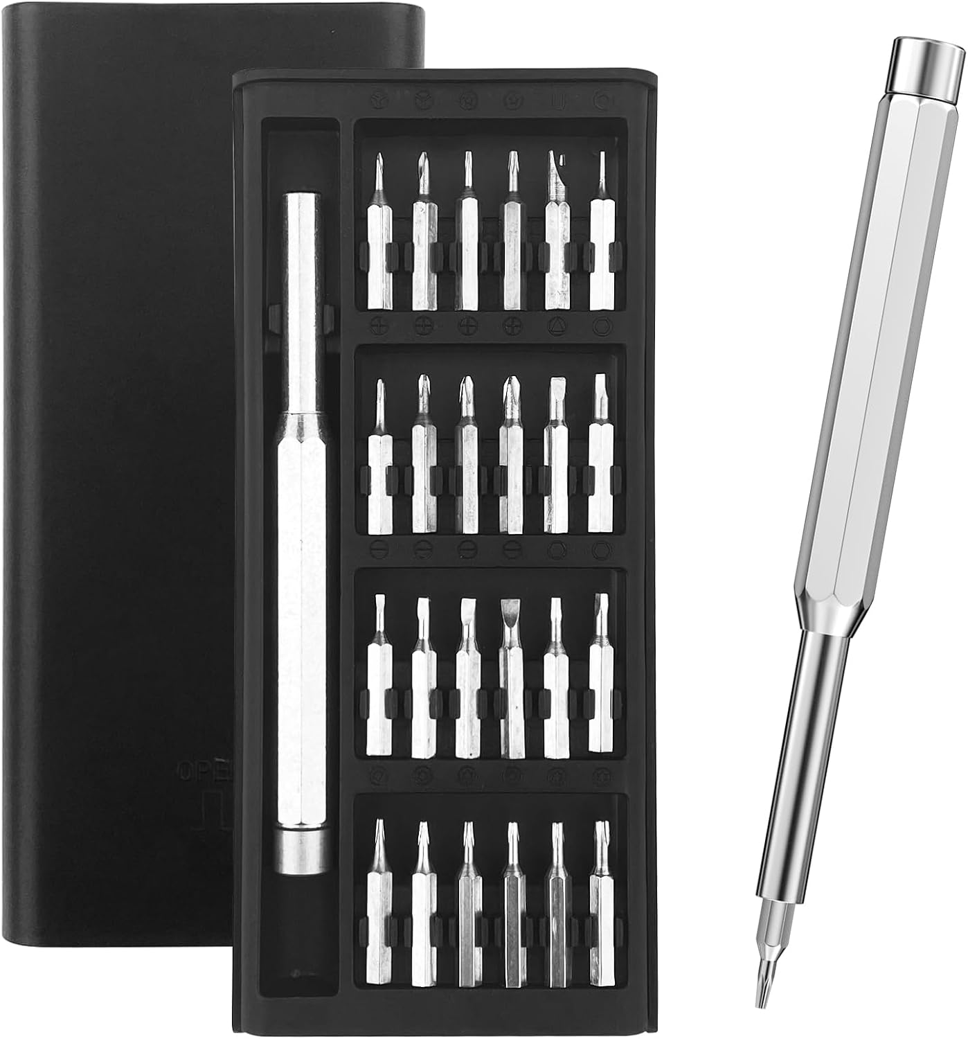 Lixiluxia 24 in 1 Schraubendreher Set, Feinmechaniker Werkzeug, Mini Precision Screwdriver Set, Feinwerkzeug Set, Präzisionsschraubendreher Reparatur Kit, für iPhone, iPad, Laptop, Uhren, Brillen