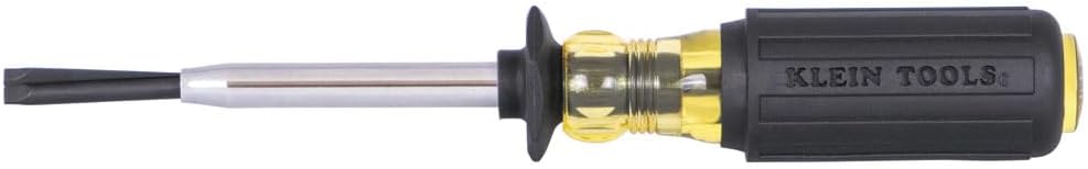 Klein Tools 6013K Schlitz-Schraubendreher, 4,8 mm | Mechanische Schraubenhaltefunktion | Cushion-Grip™-Griff | Für nichtmagnetische Schrauben