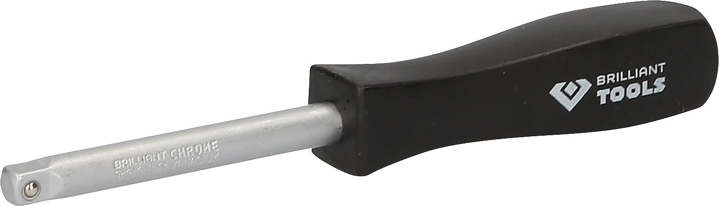 BRILLIANT TOOLS BT020901 1/4" Steckgriff [Powered by KS TOOLS], 1-Tlg, Schwarz Silber