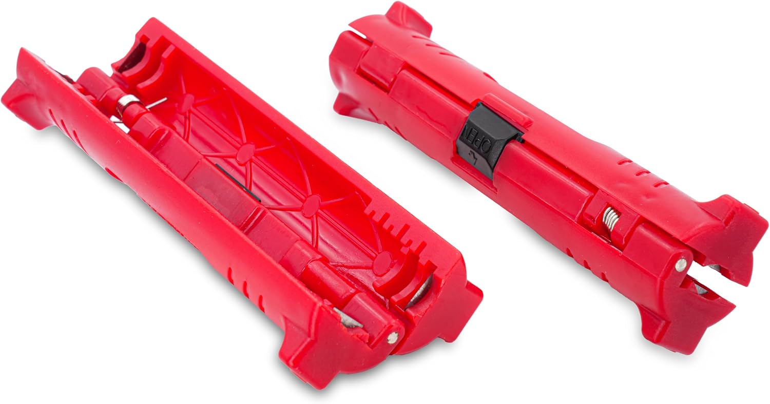 BIGtec Abisolierwerkzeug Entmantler Abisolierer Kabelentmanteler Kabelabisolierer universal für Koax SAT TV Kabel Koaxialkabel Antennenkabel Abisoliermesser Cable Stripper Coax