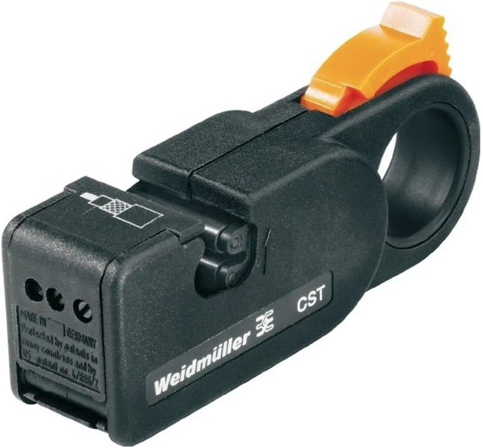 Weidmüller Abmantelwerkzeug CST VARIO (für Coaxialkabel + Datenleitungen Ø 2,5-8 mm, inkl. 3 Messereinsätze, max. Gesamtabisolierlänge 17 mm) 480876