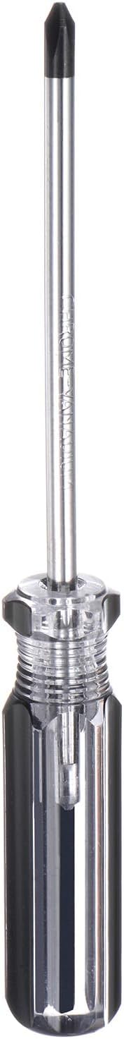 QUARKZMAN Magnetischer Kreuzschlitzschraubendreher 5x200mm Stab PH2 Kohlenstoffstahl Kreuzschlitz Schraubenzieher mit Rutschfestem Griff Für Gerätereparatur Verbesserung Schwarz