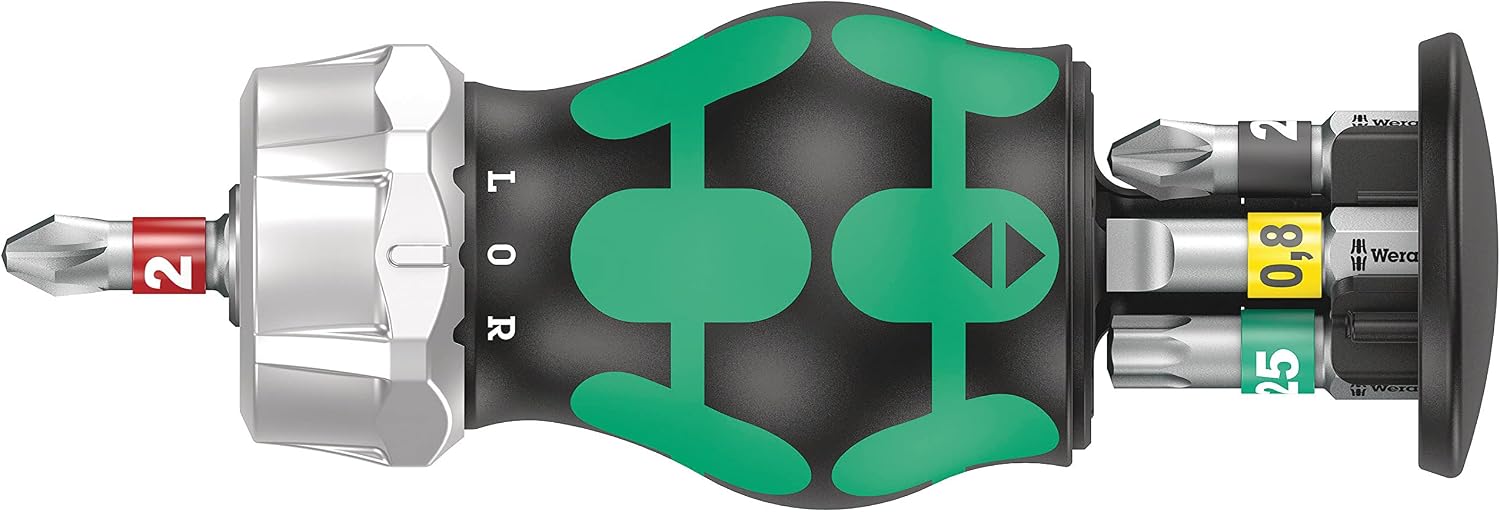 Wera 05008892001 Kraftform Kompakt Stubby Magazin RA 2, 6-teilig