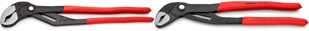 KNIPEX Cobra® XXL Wasserpumpenzange, 560 mm & Cobra, Wasserpumpenzange | Rohrzange, groß, Chrom-Vanadium, atramentiert, 300 mm, 87 01 300