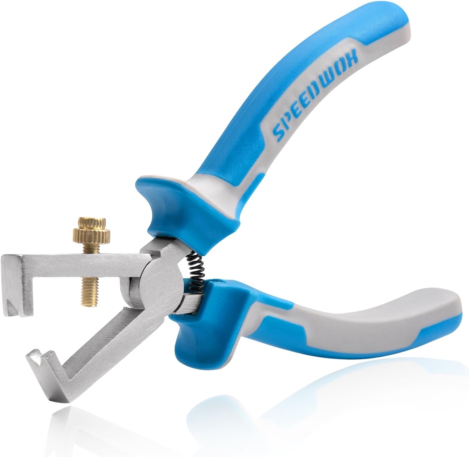 SPEEDWOX Zange zum Abbeizen von isolierten Drähten, 15,2 cm, verstellbar, Abisolierer, verstellbar, mit weichem Griff