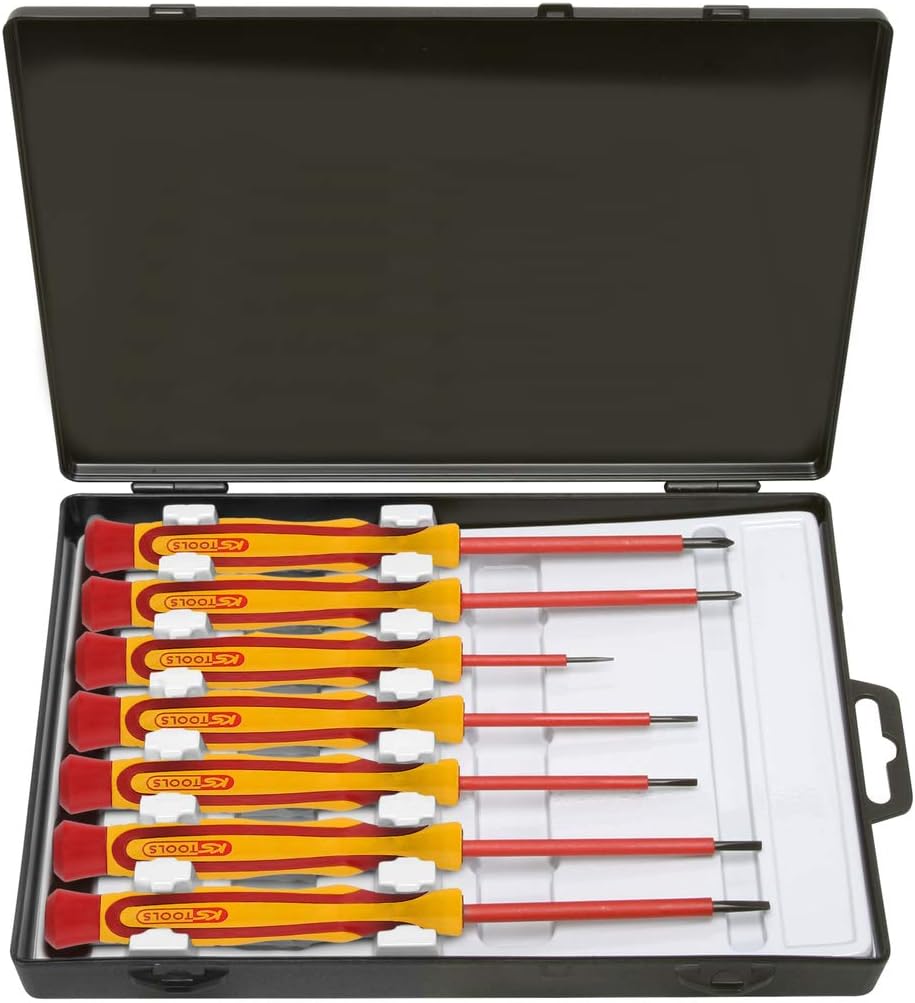 KS Tools 500.6165 Isolierter Präzisions-Schraubendreher-Satz, 7-tlg.