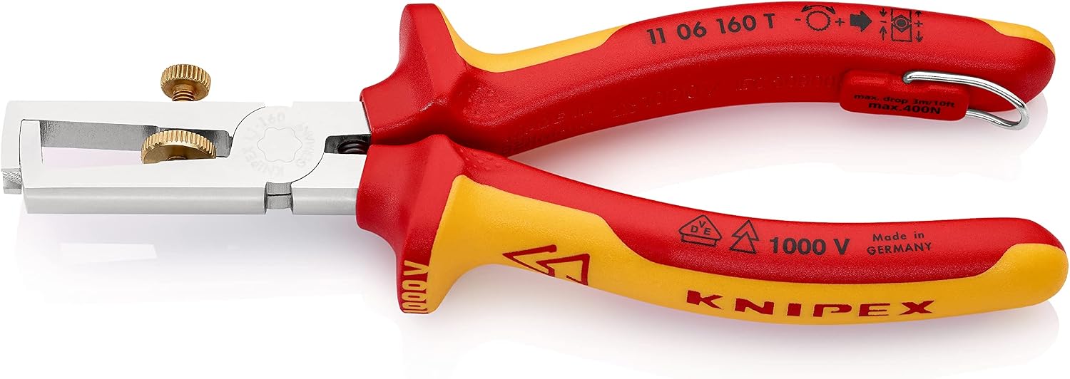 KNIPEX Abisolierzange mit Öffnungsfeder, 11 06 160 T