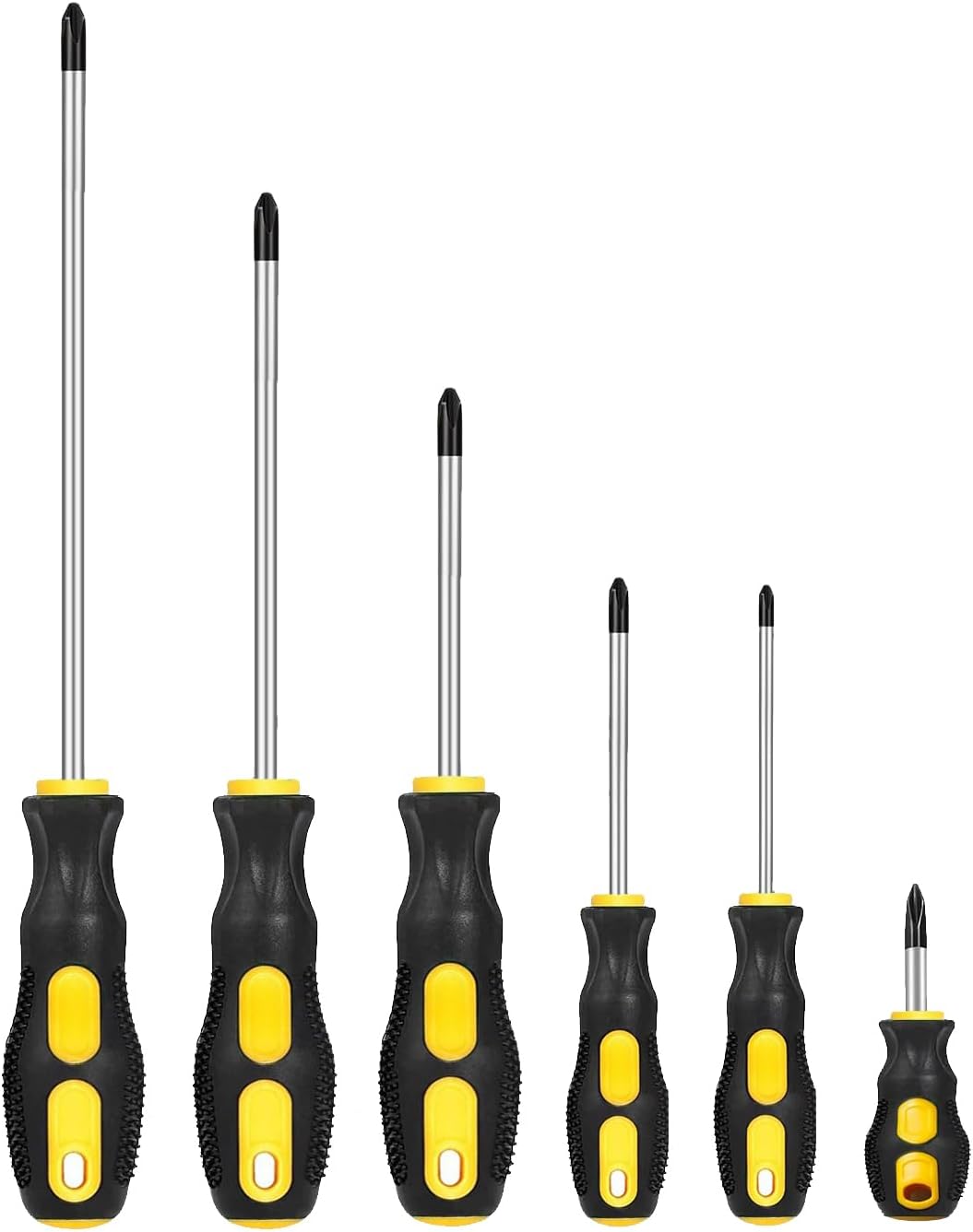 6-teiliges Magnetisches Kreuzschlitz-Schraubendreher-Set, Professioneller Gepolsterter Griff | Handwerkzeugset Mit Kreuzschlitz-Schraubendrehern