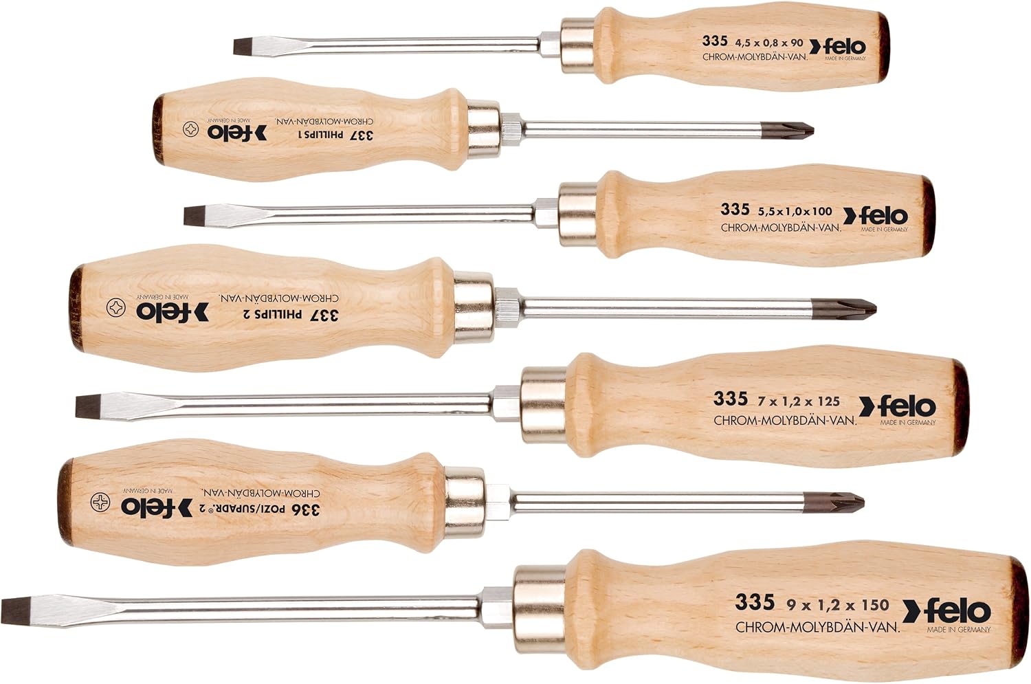 Felo 00033597198 Schraubendrehersatz Serie 330 7-teilig Multicolor 7 PC Set