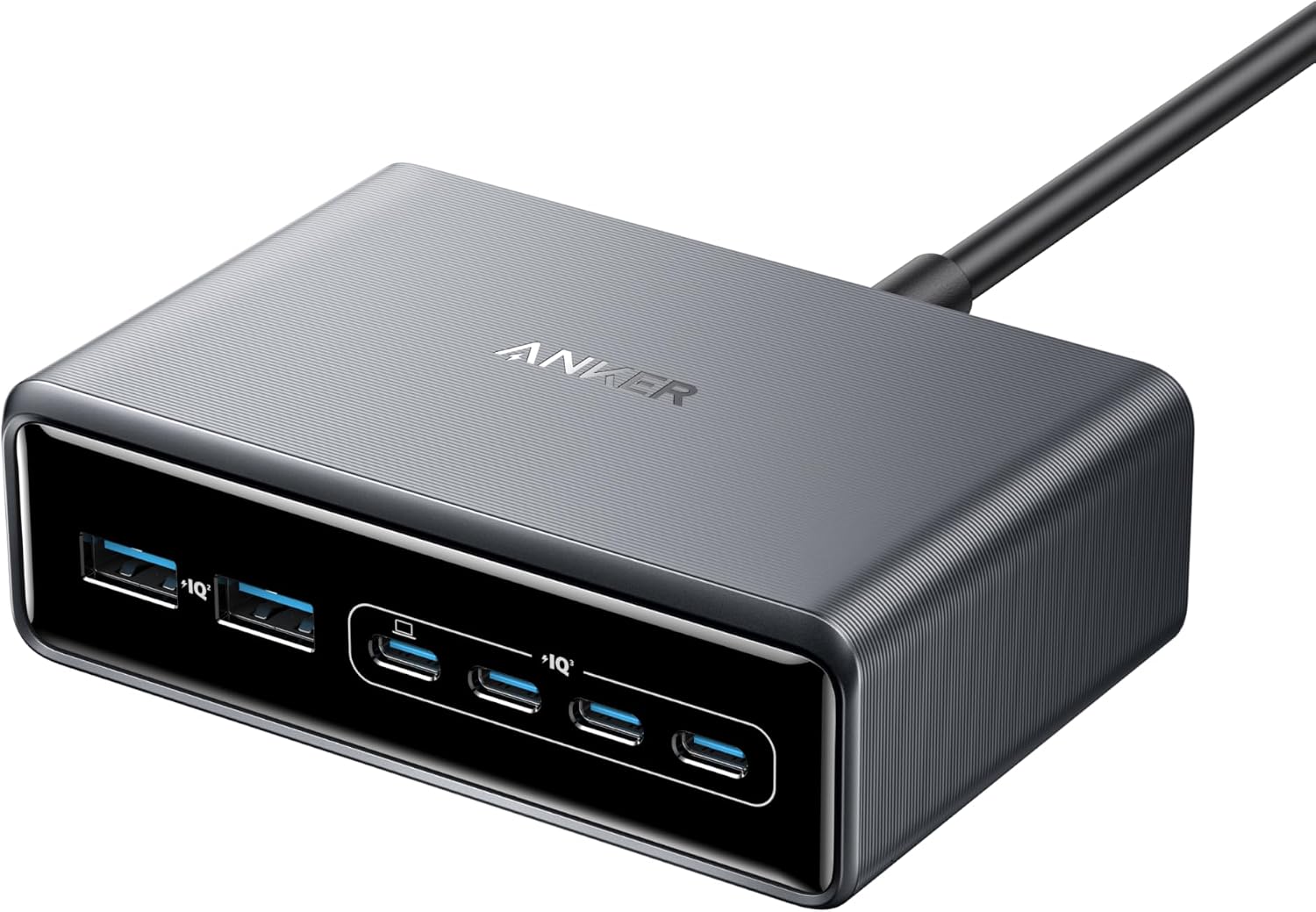 Anker Prime 200W USB C Ladegerät, 200W 6 Anschlüsse GaN Ladestation