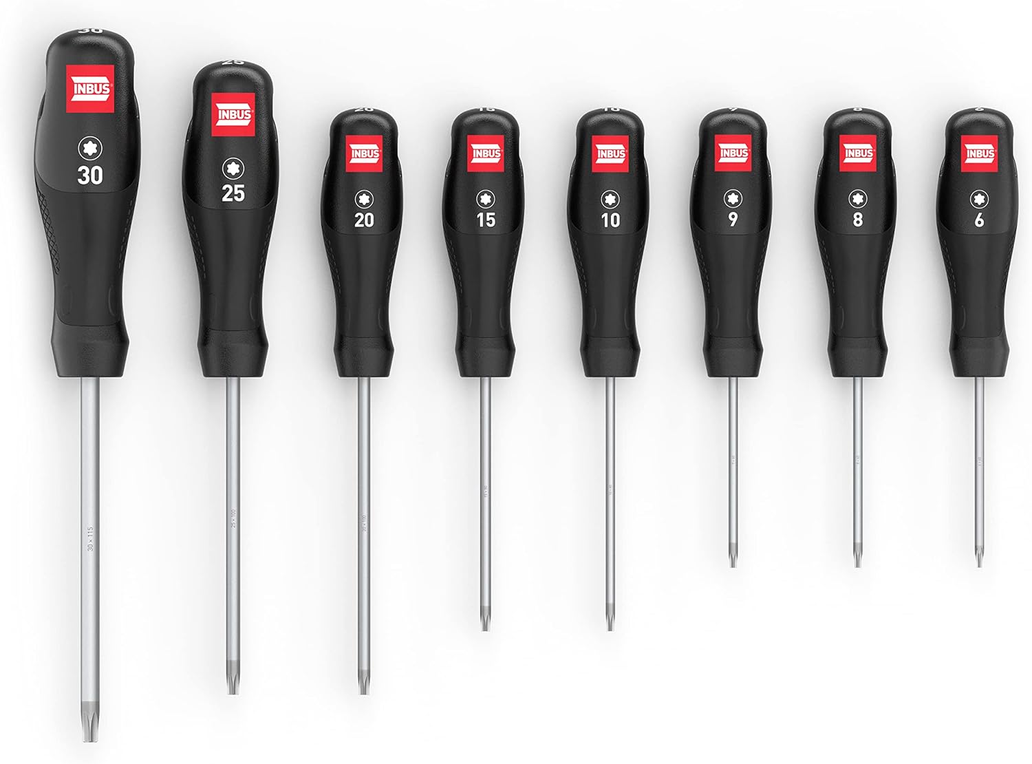 TORX® Schraubendreher Set 8tlg, TX6–TX30, mit HybridTouch & GrayTip (INBUS® 73707)