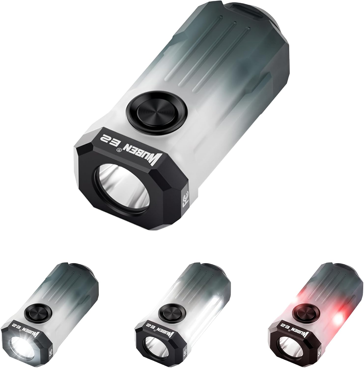 WUBEN E2 Mini Taschenlampe LED Aufladbar, EDC Taschenlampe Klein mit Magnet