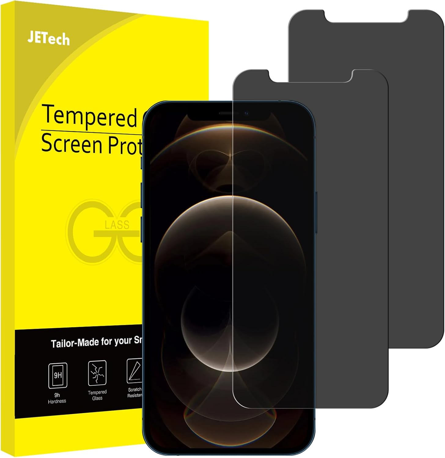JETech Sichtschutz Schutzfolie für iPhone 17 Pro, 2 Stück