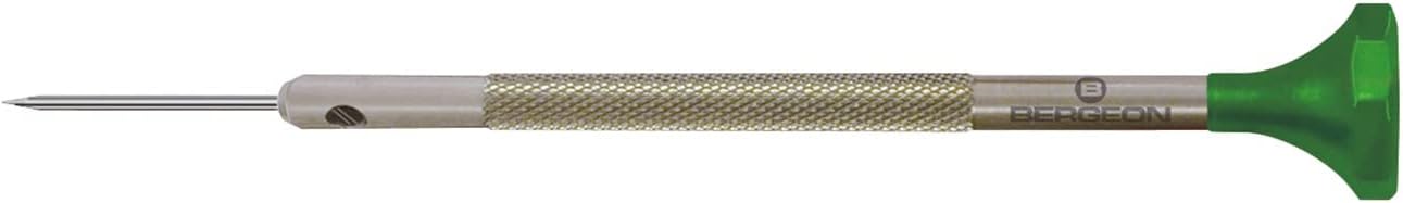 Bergeon Schraubendreher 30081-AT-200, aus Inox, mit Edelstahlklinge, 2,0 mm, mit 2 Ersatzklingen