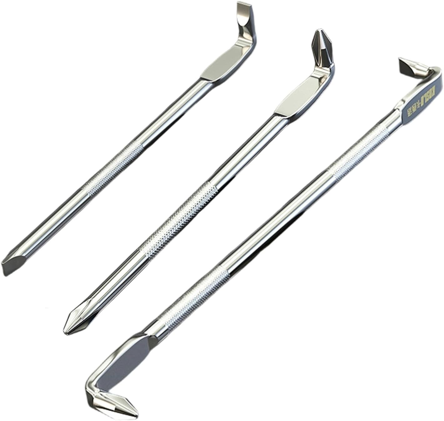 3 Stk Gebogener Schraubendreher, L-förmig, Z-förmig, Kreuzschlitz & Schlitz, 120mm/185mm, Hohe Härte, Magnetischer 90° Winkelschraubendreher, für die Montage von Schrauben in beengten Bereichen