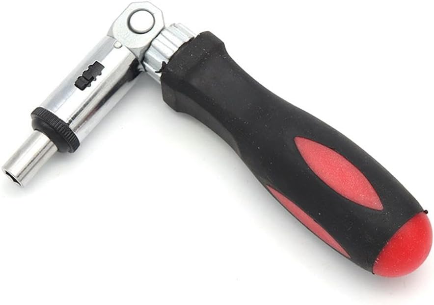Ratsche Sechskant Schraubendreher, Multischraubendreher mit 180 Grad Verstellbarer Handgriff, 1/4 zoll Bithalter Magnetischer