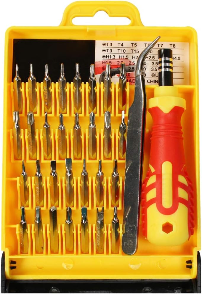 com-four® 32-teiliges Werkzeug Set mit Schraubenzieher und verschiedenen