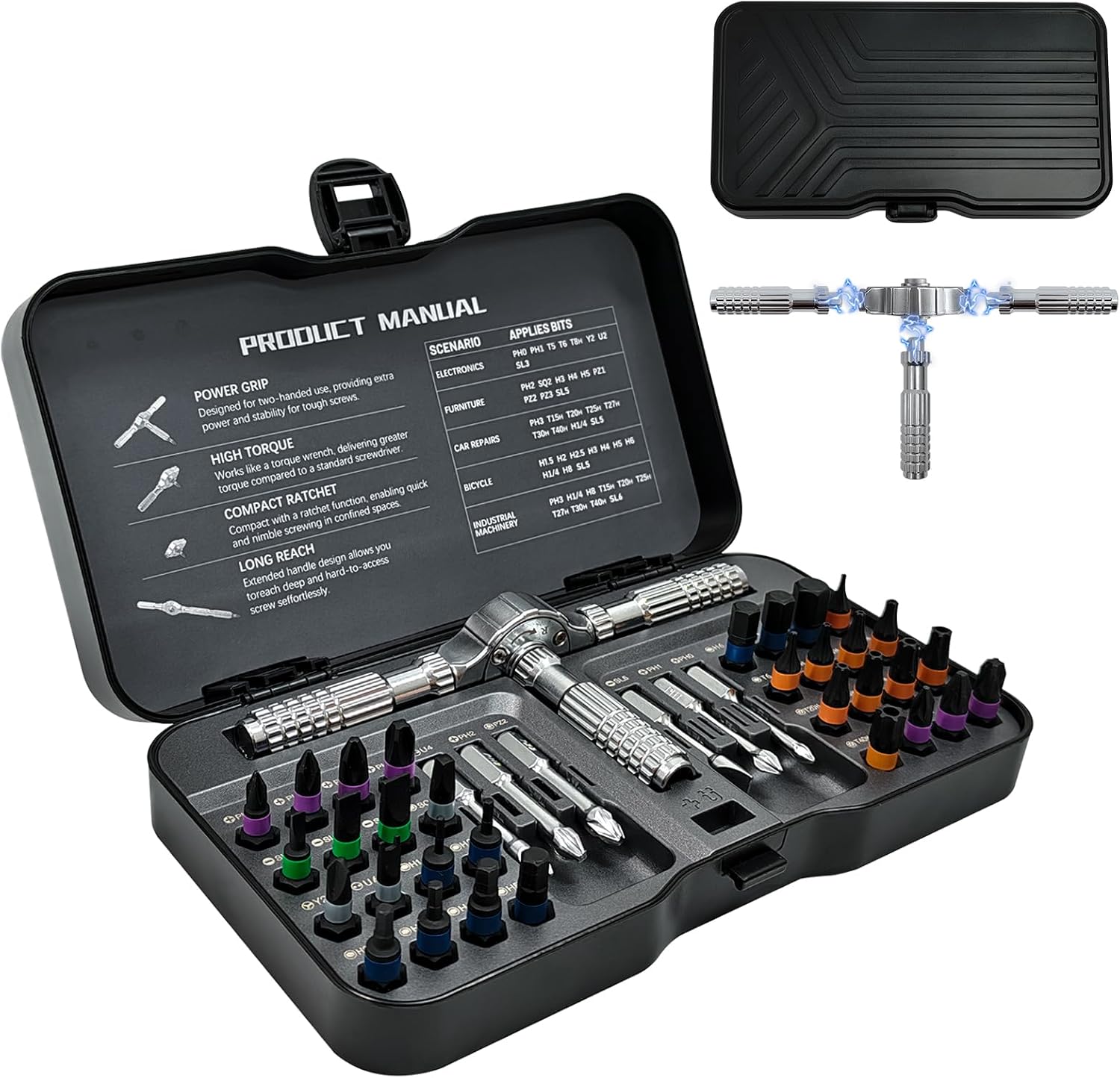 40-in-1 Ratschen Schraubendreher Set, Mini Ratchet Screwdriver