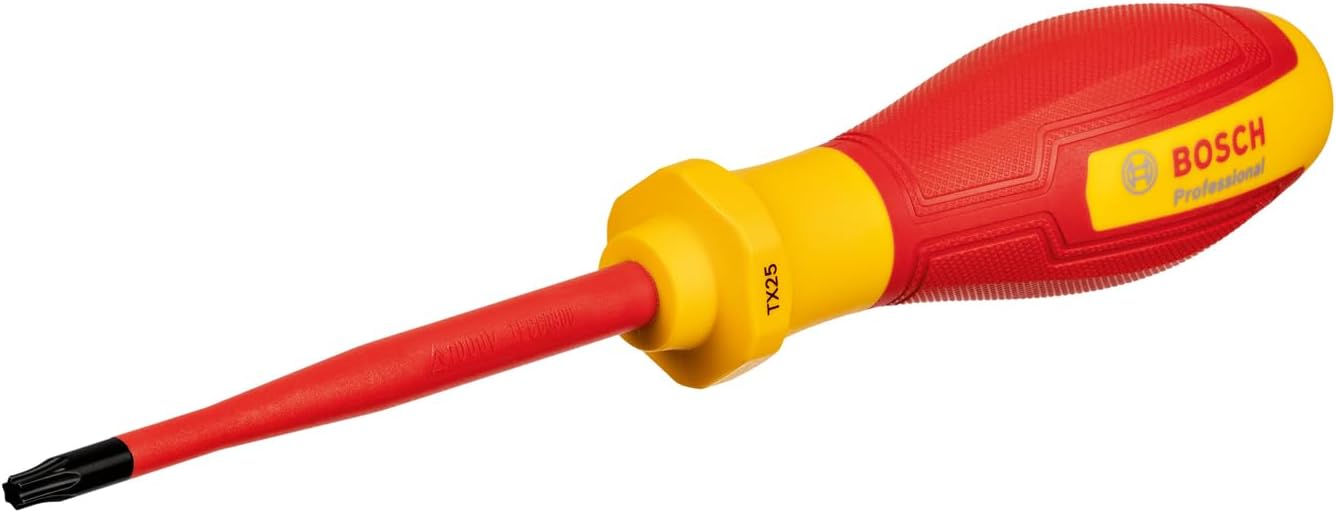 Bosch Professional VDE-Schraubendreher SL/PZ2x125 (zertifiziert bis 1.000 V, isoliert mit thermoplastischem Elastomer (TPE))