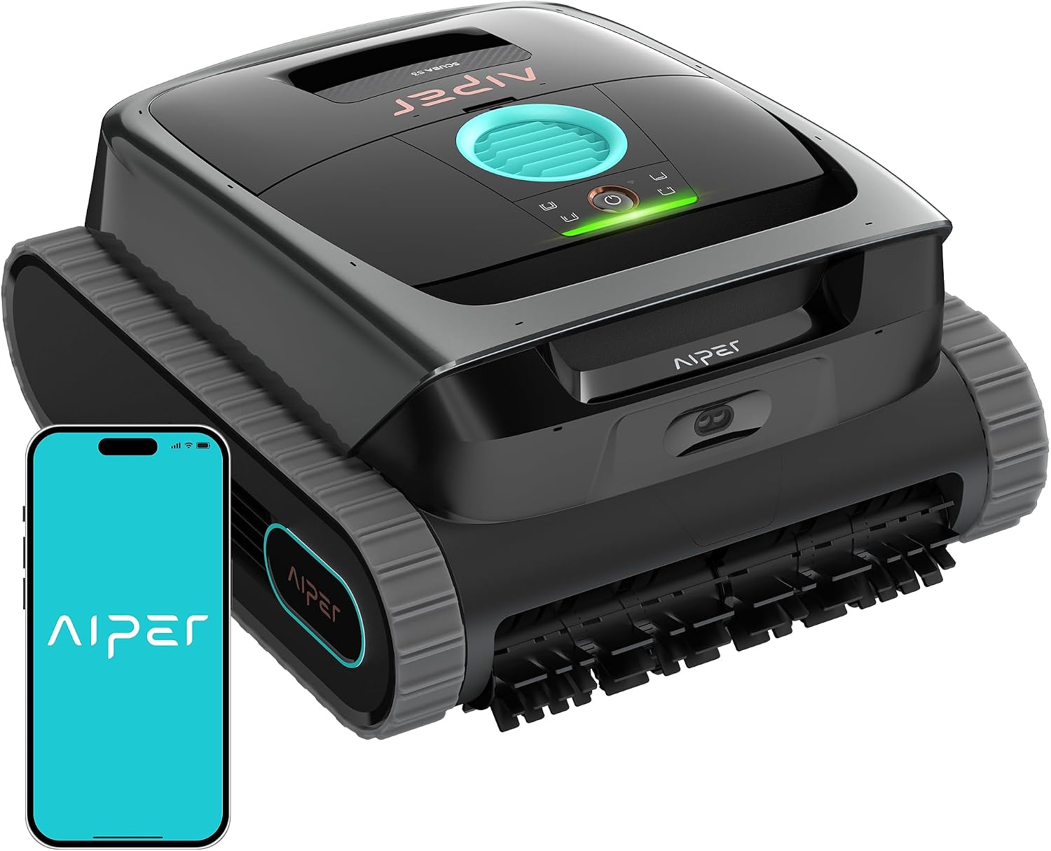 AIPER (2026 Neu) Scuba S3 Poolroboter für Boden, Wand & Wasserlinie, Poolsauger Akku mit Wasserlinien-Parkfunktion, 3-Mikron-Filter, Sensor-Navigation & App-Steuerung, für Einbau- & Aufstellpools