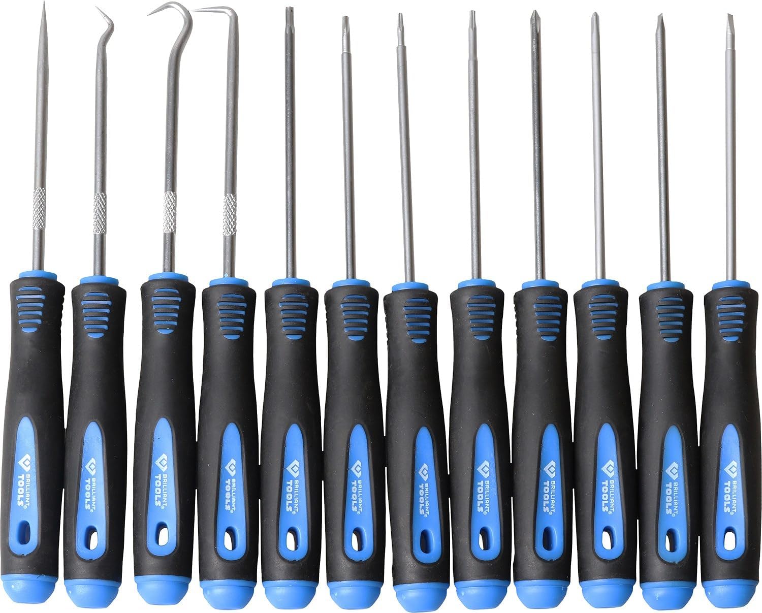 BRILLIANT TOOLS BT542080 Haken und Schraubendreher-Satz, 12-tlg. [Powered by KS TOOLS]