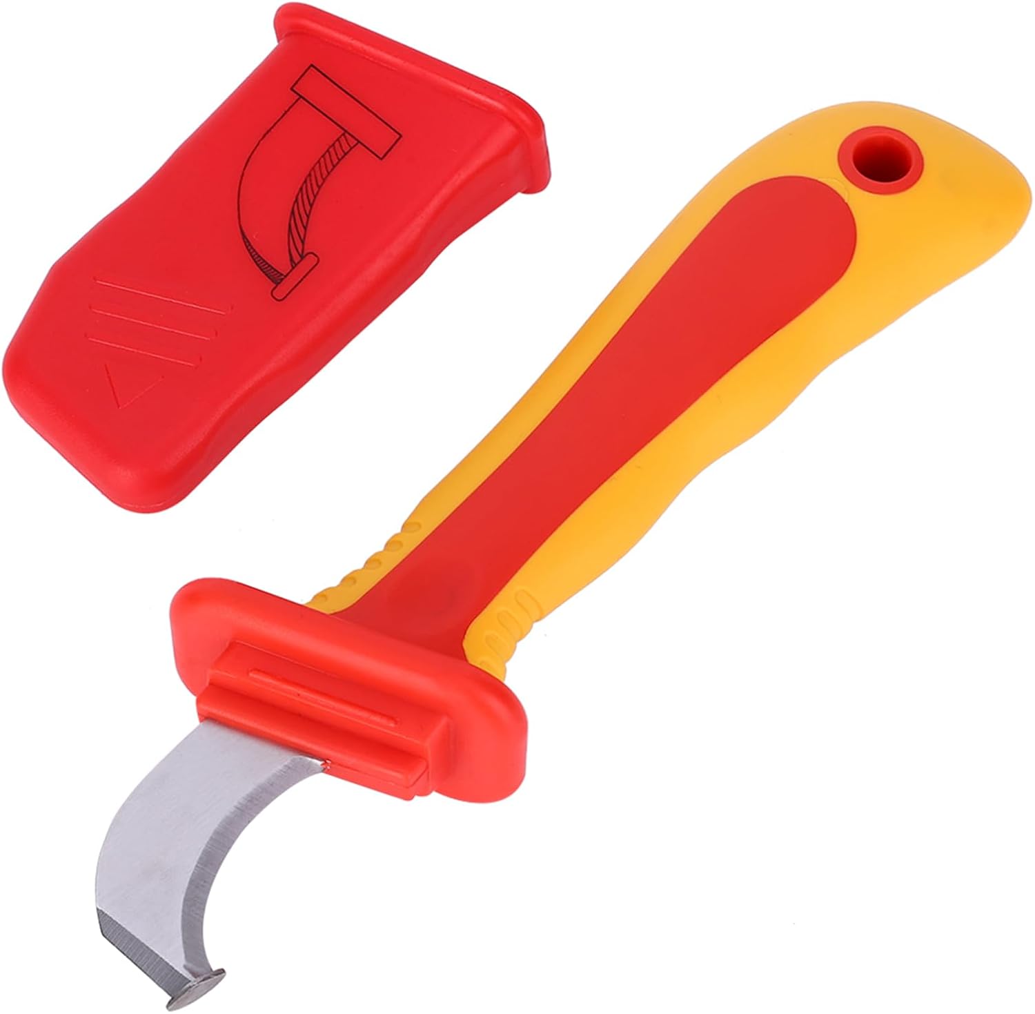 Kabelmesser-Abisolierwerkzeug, Isolations-Elektriker-Messer, IEC60900 1000V Antimagnetischer Schnellabisolier-Kabelabstreifer, Drahtabisolierwerkzeug mit Kappe