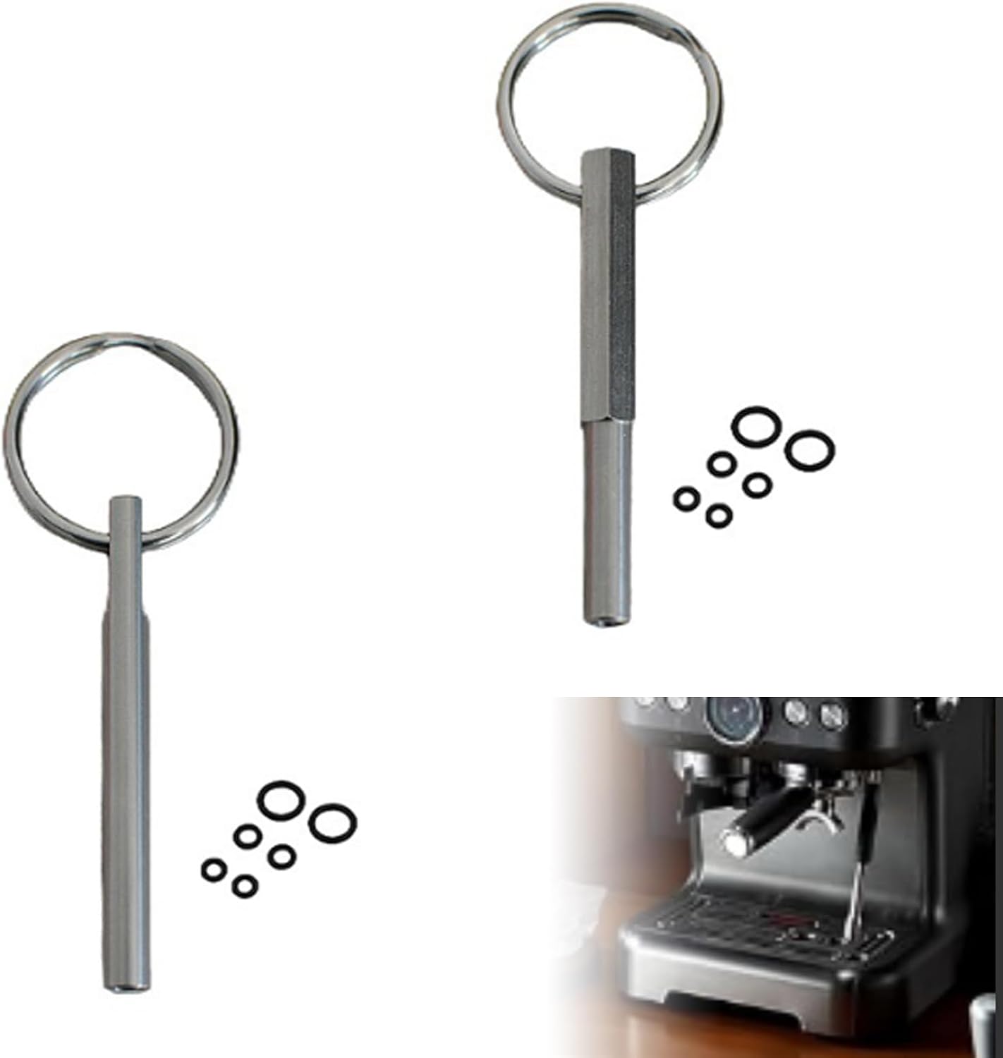 2 ovale Schraubendreher für Nespresso, Jura, Krups, AEG - Edelstahl - Kaffeemaschinen-Schraubendreher - Reparaturwerkzeug - Kaffeemaschinen-Reparaturwerkzeug