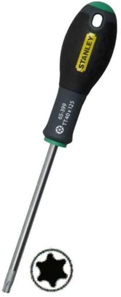 Stanley FatMax Schraubendreher Torx, TT10, 75mm Schwertlänge, Chrom-Vanadium, ergonomischer SoftGrip Handgriff 0-65-340