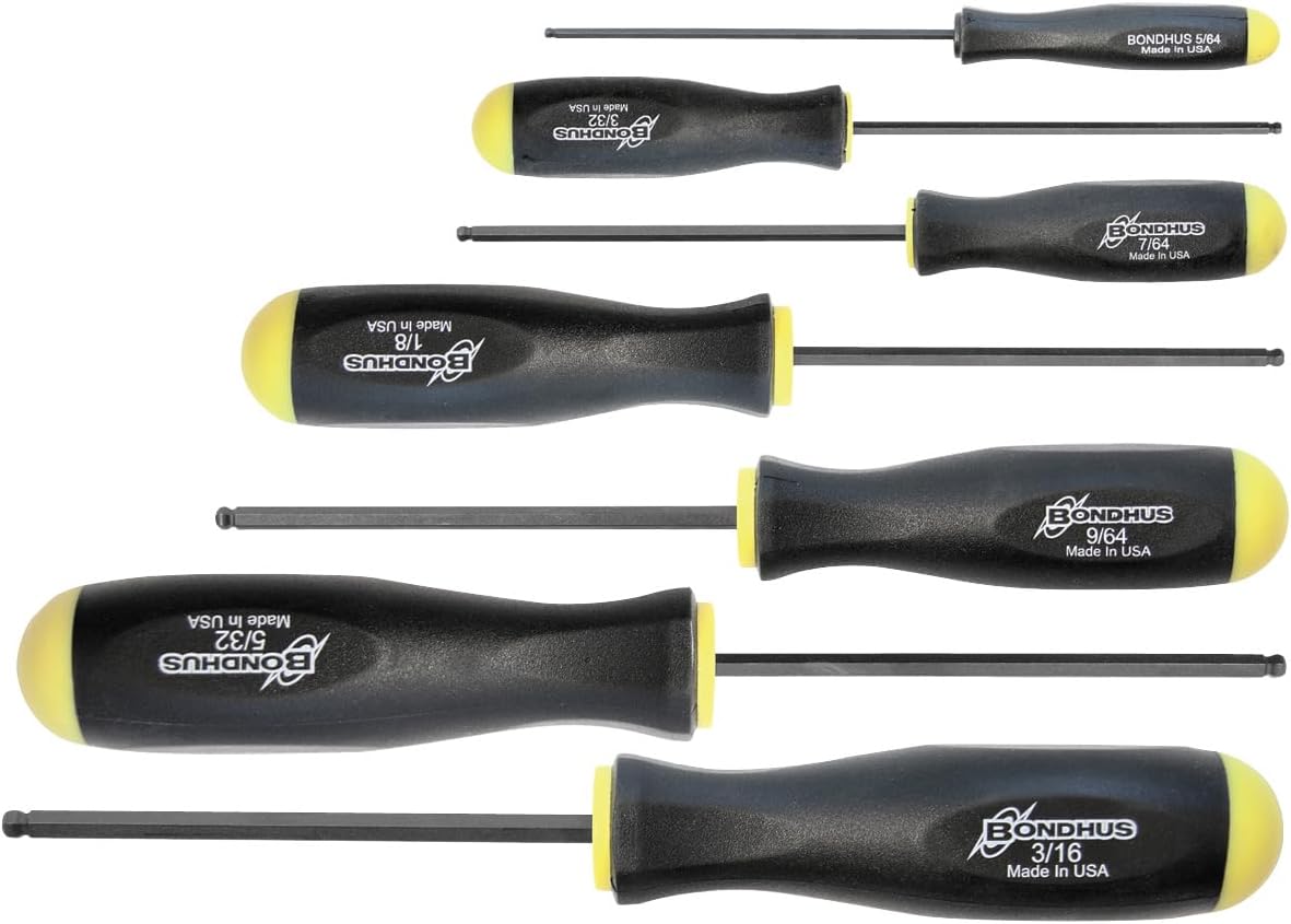 Bondhus 10645 Schraubendreher-Set, 7 Stück, ProGuard-Finish, Größen 5/64-3/16 Zoll