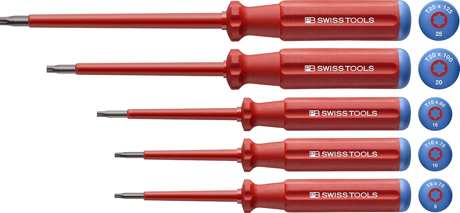 PB Swiss Tools Torx VDE Elektriker Schraubenzieher Set, 5549.CBB