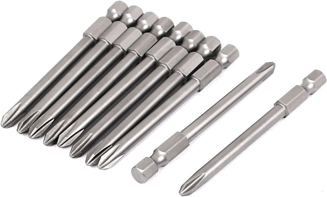 sourcing map 10Stück 5mm PH2 Magnetisch Schraubendreher Bit Schraubeinsatz