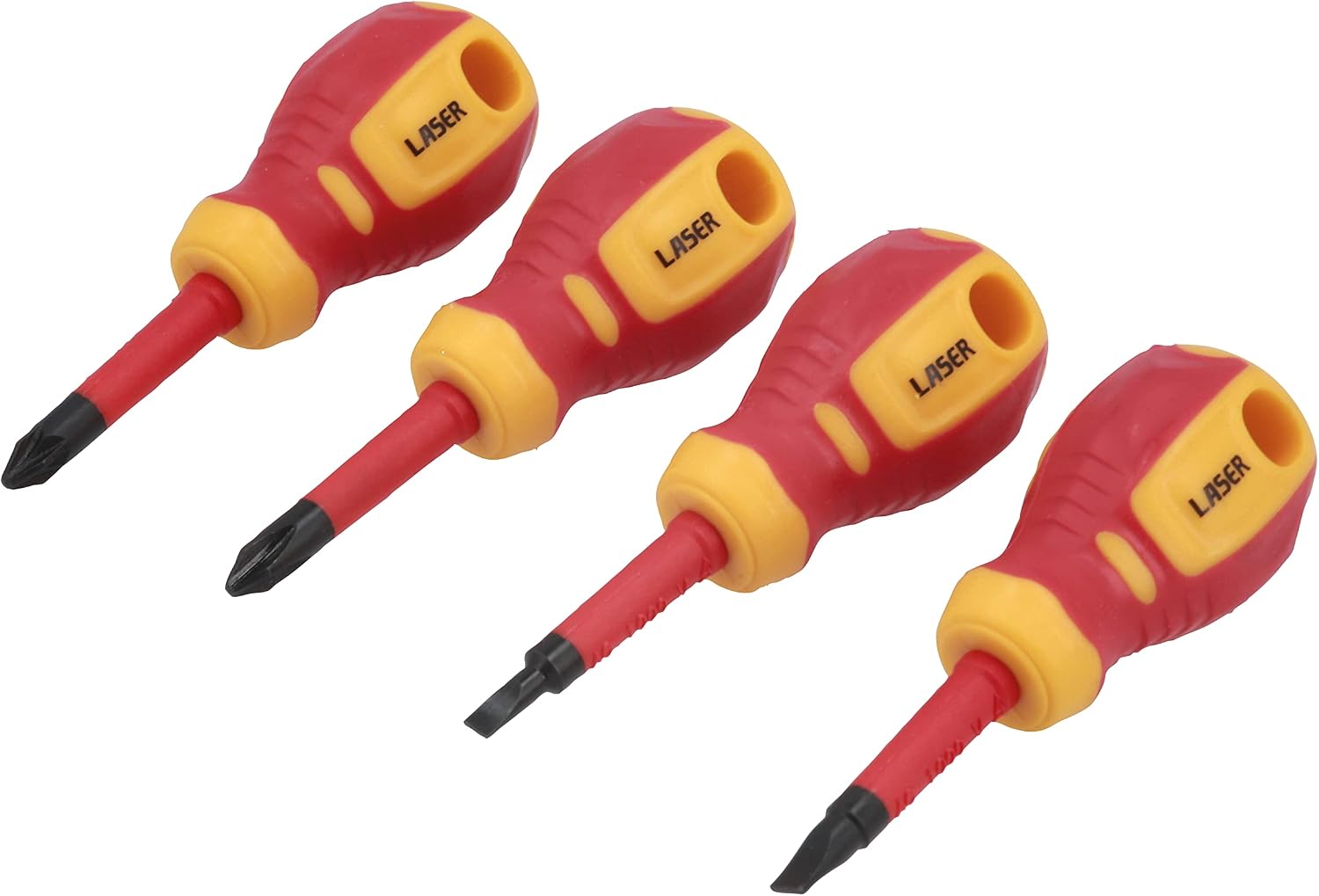 Laser 8491 Slim Stubby Insulated Screwdriver Set 4pc