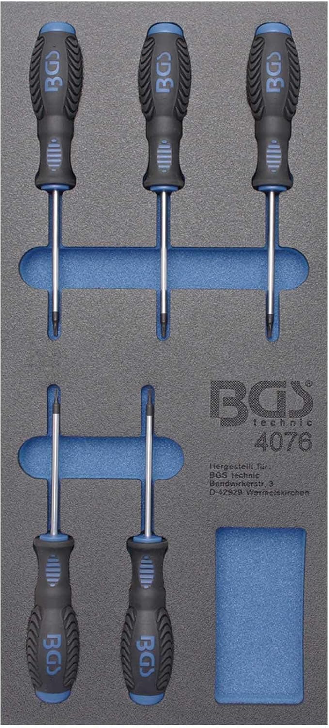 BGS 4076 | Schraubendreher-Satz T-Profil (für Torx) | 5-tlg.