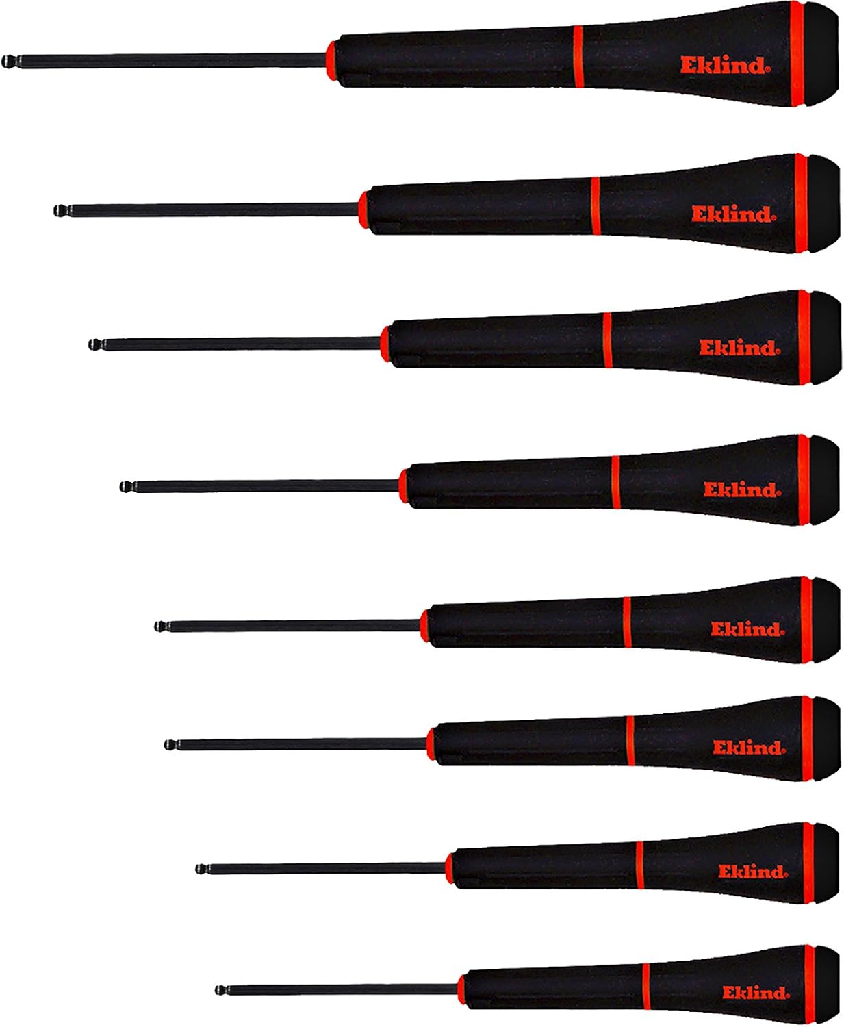 EKLIND 92500 PSD Kugel-Hex Präzisions-Schraubendreher – 8-teiliges Set SAE Zoll Größen .050-5/32