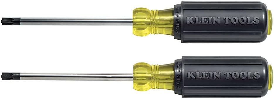 Klein Tools Kombi-Spitzen-Schraubendreher-Set mit #1 und #2 Kombispitzen und gepolsterten Griffen, 2-teilig 32378